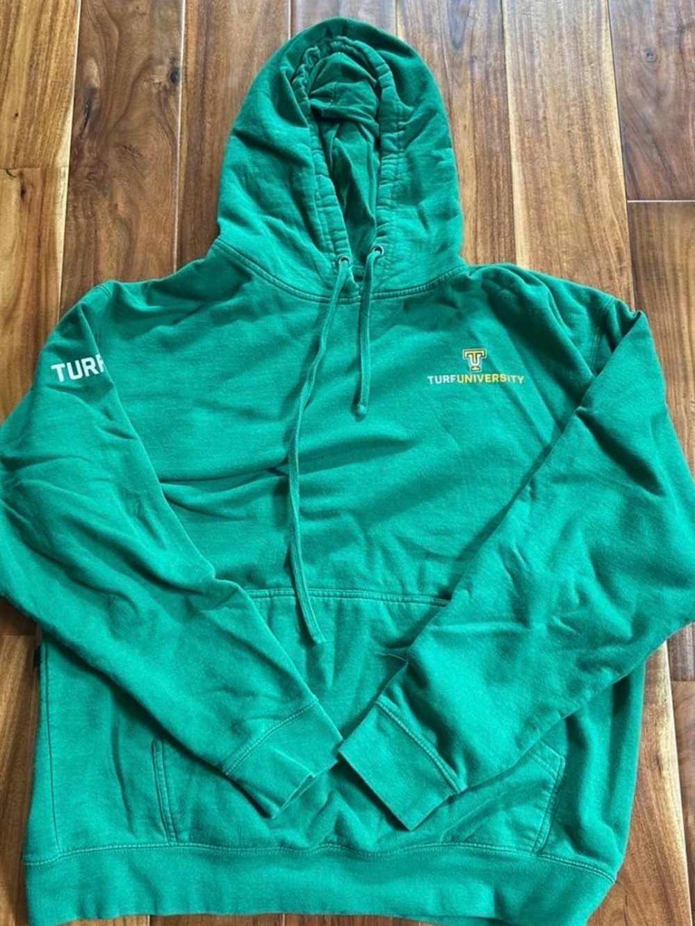 Green Crewneck Hooded Sweatshirt - Men's Pullover